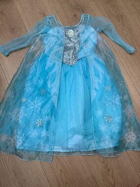 Disney H&M Elsa frozen Blue Sparkle Princess Kids Costume Dress